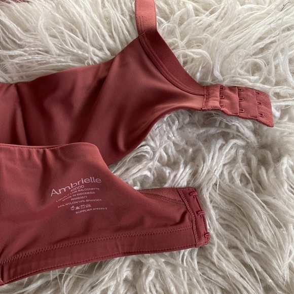 AMBRIELLE - BURNT BROWN / RED LIGHTLY LINE BALCONETTE BRA - SIZE 40DDD - B1 - Picture 8 of 10